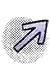 an arrow pointing upwards and right