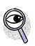 eye looking through a magnifying glass